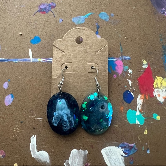 Sea Life Ocean Blue Earrings - Picture 6 of 8